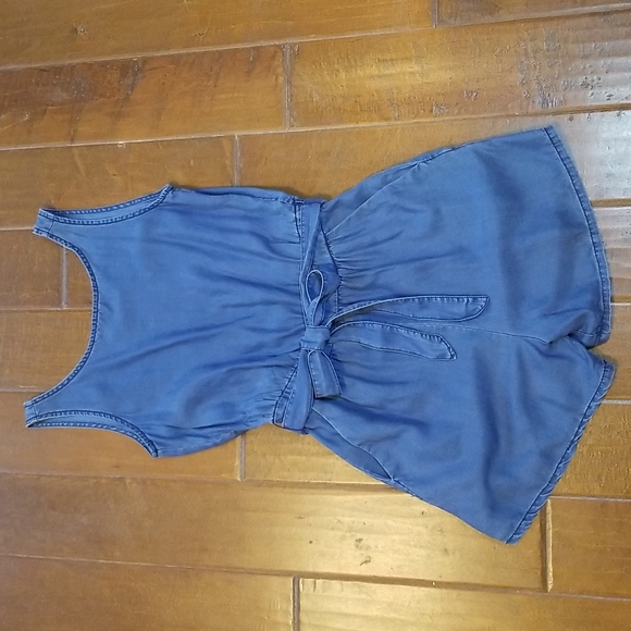 Zara Pants - Zara Womens Denim Blue Sleeveless Romper Shorts